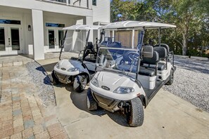 Two 6 seater LSV's (low speed vehicles) - Enjoy the freedom of two six-seater LSV's, the perfect companions for exploring 30A in style. Make sure to use these to go to the beach access in Topsail Hill Preserve State Park!