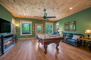 Billiards, Smart TV, Electric Fireplace & Access to Deck