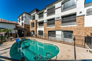 Pool and Spa are heated year round for guest enjoyment