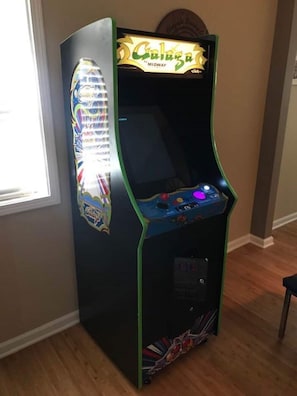Bring your quarters for over 60 games to play like Pacman, Donkey Kong, Galaga!!