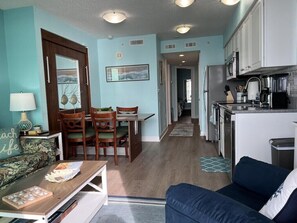 Living view down the hall to the Bedroom