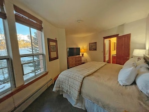 View of San Juan mountains to the north from bedroom window. 