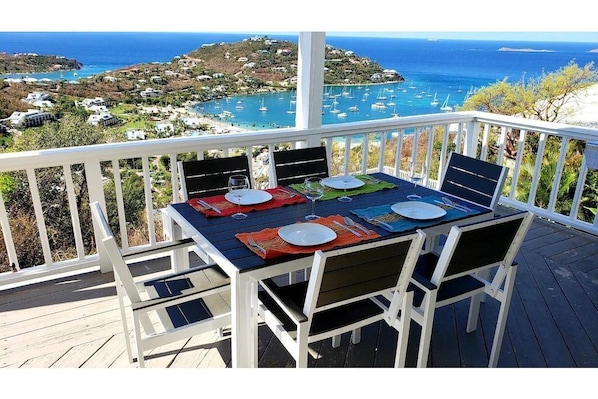 Balcony Patio. BBQ with this view or enjoy coffee and happy hour with a view!