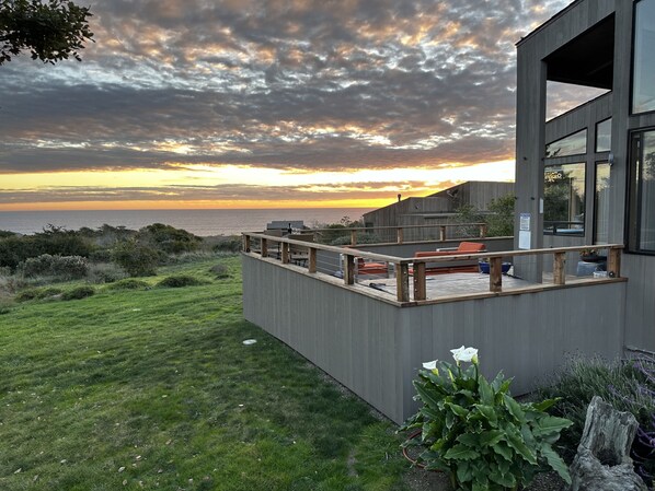 Enjoy the expansive deck and blue water view at sunrise or just for the day.
 
