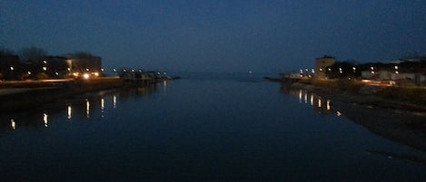 Nightly view of the river just about 50 meters from the apartament