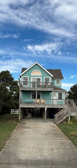Welcome to our home! It offers a child safe/pet gate on first level deck.