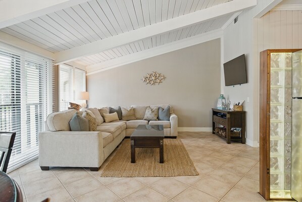 Living Room with Flat Screen TV
