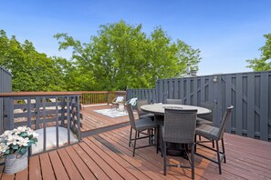 Enjoy this spacious, two-level rooftop private just for you!