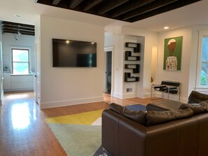 Great room with 60" smart television