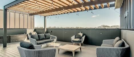 Rooftop of home 2 has tons of space and plenty of seating