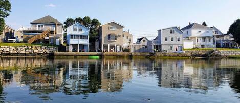 Claire's Cottage is the cute blue house on the left.