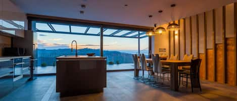 Kitchen with panoramic windows