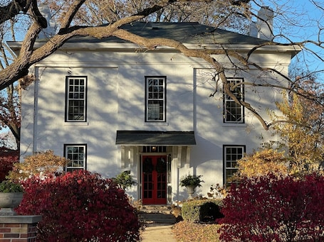 Exterior of the home in the fall