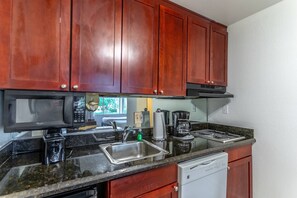 Additional View of Mini-Kitchen w/Granite Countertop and Plenty of Cabinet Space