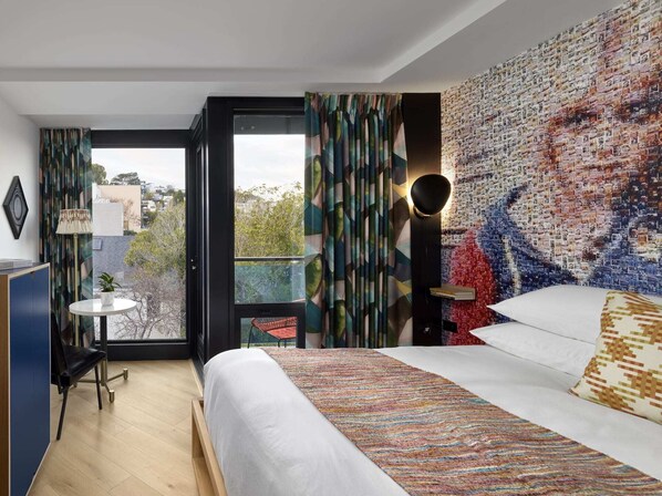 The bedroom features a fabulous king-size bed with a memory foam mattress