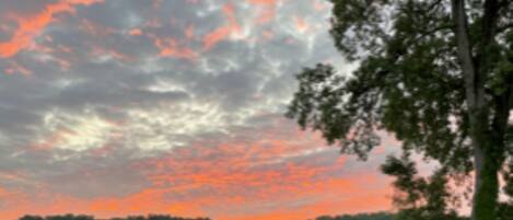 The firepit on the Covered Pergola makes for the perfect sunsets.