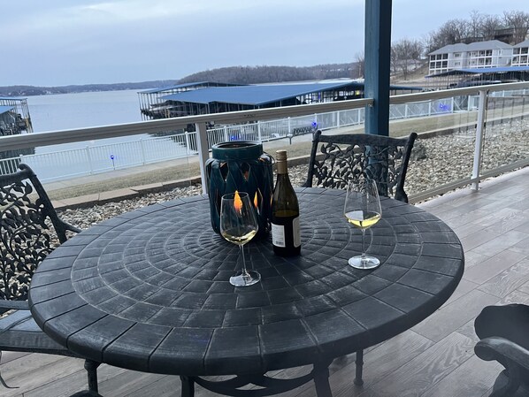 Lake Front from the tiled patio!