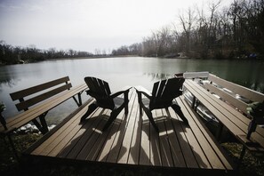 Private dock which is a perfect place to relax and enjoy a cup of coffee.