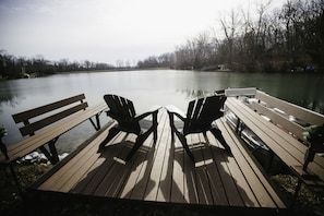 Private dock which is a perfect place to relax and enjoy a cup of coffee.