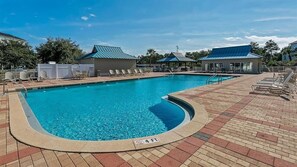 Communal pool located a short walk away at The Village at Blue Mountain Beach!