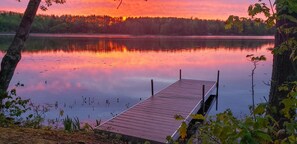 Savor beautiful moments and beautiful sunsets on quiet lake McClain.