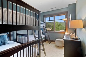 Indoors, Furniture, Crib, Lamp, Bed