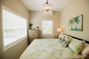 Comfortable king size bed.
