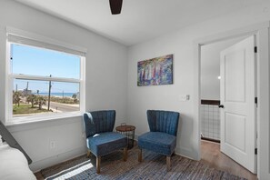 Bedroom corner with side table and chairs