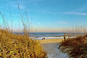 There is plenty of sand at the nearby beach access