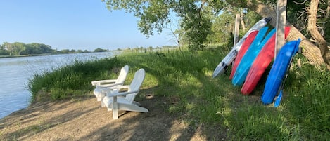 Sit on the river banks just steps outside the cabin doors! 