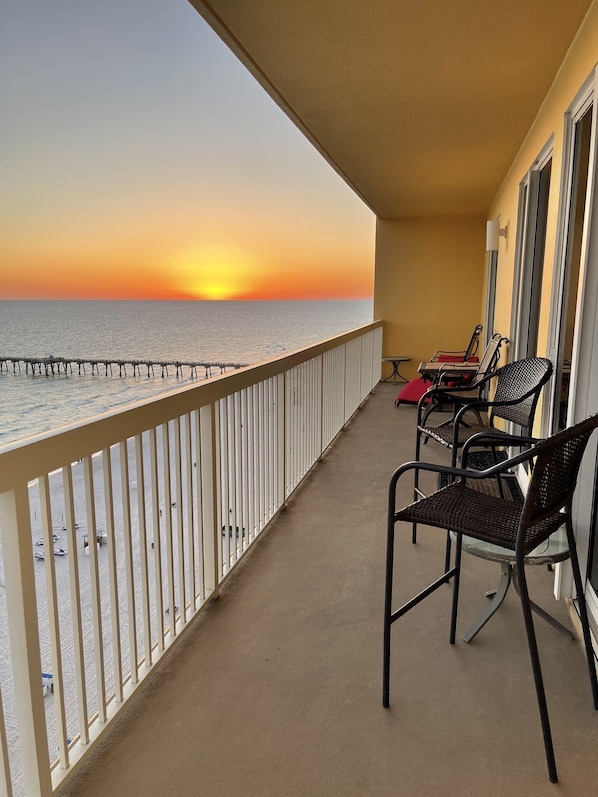 Breath taking sunsets from your private wrap around balcony 