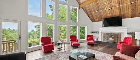 Great Room - Tall ceiling and big windows