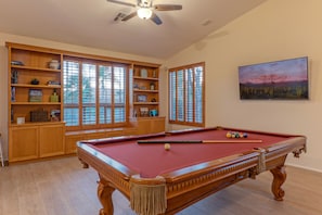 Shoot pool with your favorite sharks in the dedicated game room.