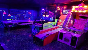 Arcade Room Skeeball, Basketball, Big Bertha Full Size Commercial Grade Games