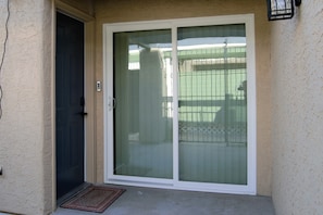 Front entrance with smartlock keypad