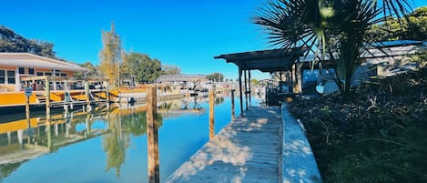 Boat dock looking toward the Indian River