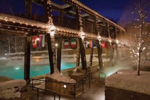 Outdoor view of indoor/outdoor pool