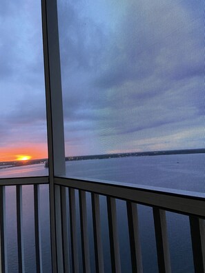 Sunset from the screened lanai