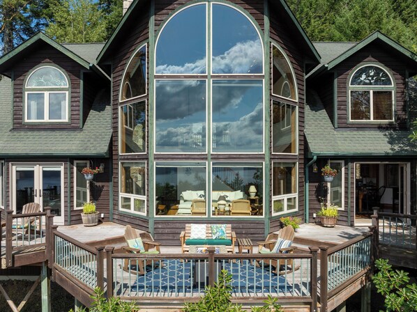 The Great Room with an outdoor firepit and living area.