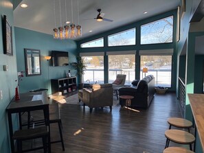 Living room with queen sleeper and unforgettable views!