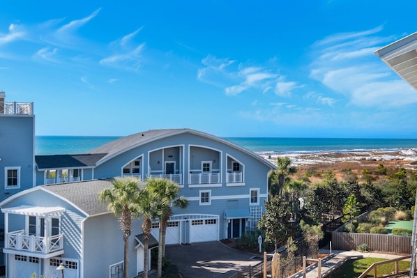 Gulf view from the balcony of the home!