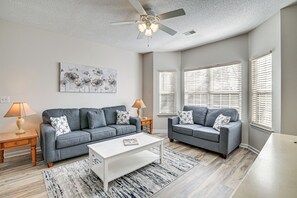 Living Room | Full Sleeper Sofa | Smart TVs | Premium Cable