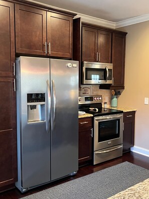 Full Size Refrigerator, Microwave and Electric Oven