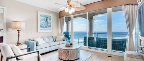 Living room with balcony access