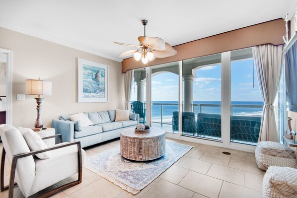 Living room with balcony access