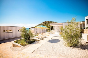 Exterior view of the eco holiday home in Croatia