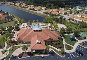 Overhead view of the clubhouse!