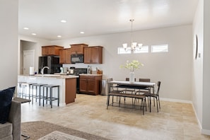 Open floor plan makes it easy to entertain.