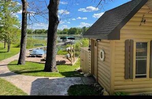 Private beach.  Paddle boat, Kayaks, swimming and beach toys.