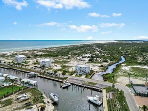 Short walk to the beach with boat slip available right across from the house.